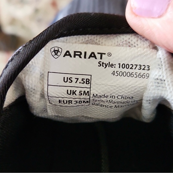 Ariat Fuse Gray Black Stripe All Terrain Running Sneakers Shoes Women’s 7.5 - Picture 6 of 7